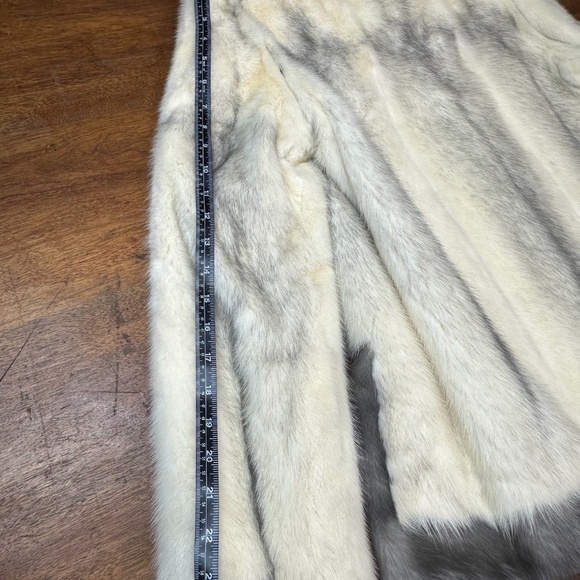 Vintage 1960's 60's White / Gray Mink Coat / Jacket / Convertible Vest S M - Picture 13 of 14